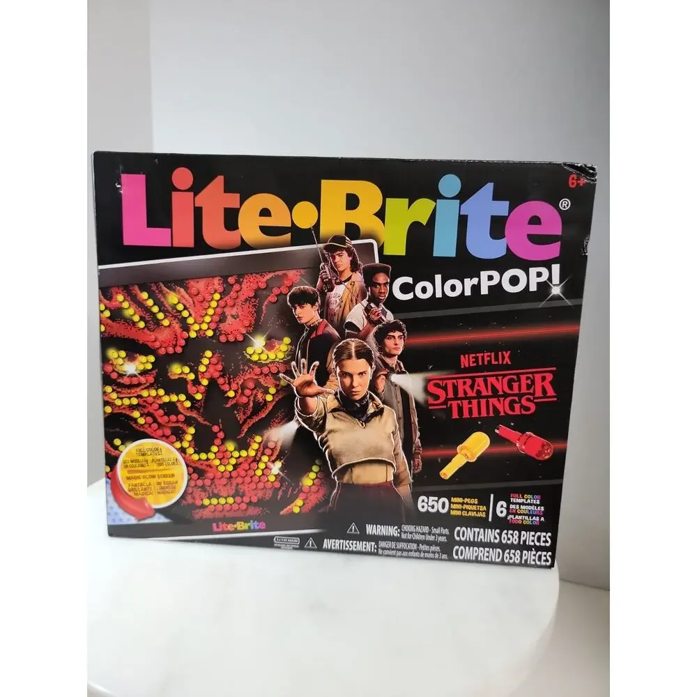 Stranger Things Lite-Brite ColorPop Netflix Edition 650 Mini-Pegs Eleven NIB